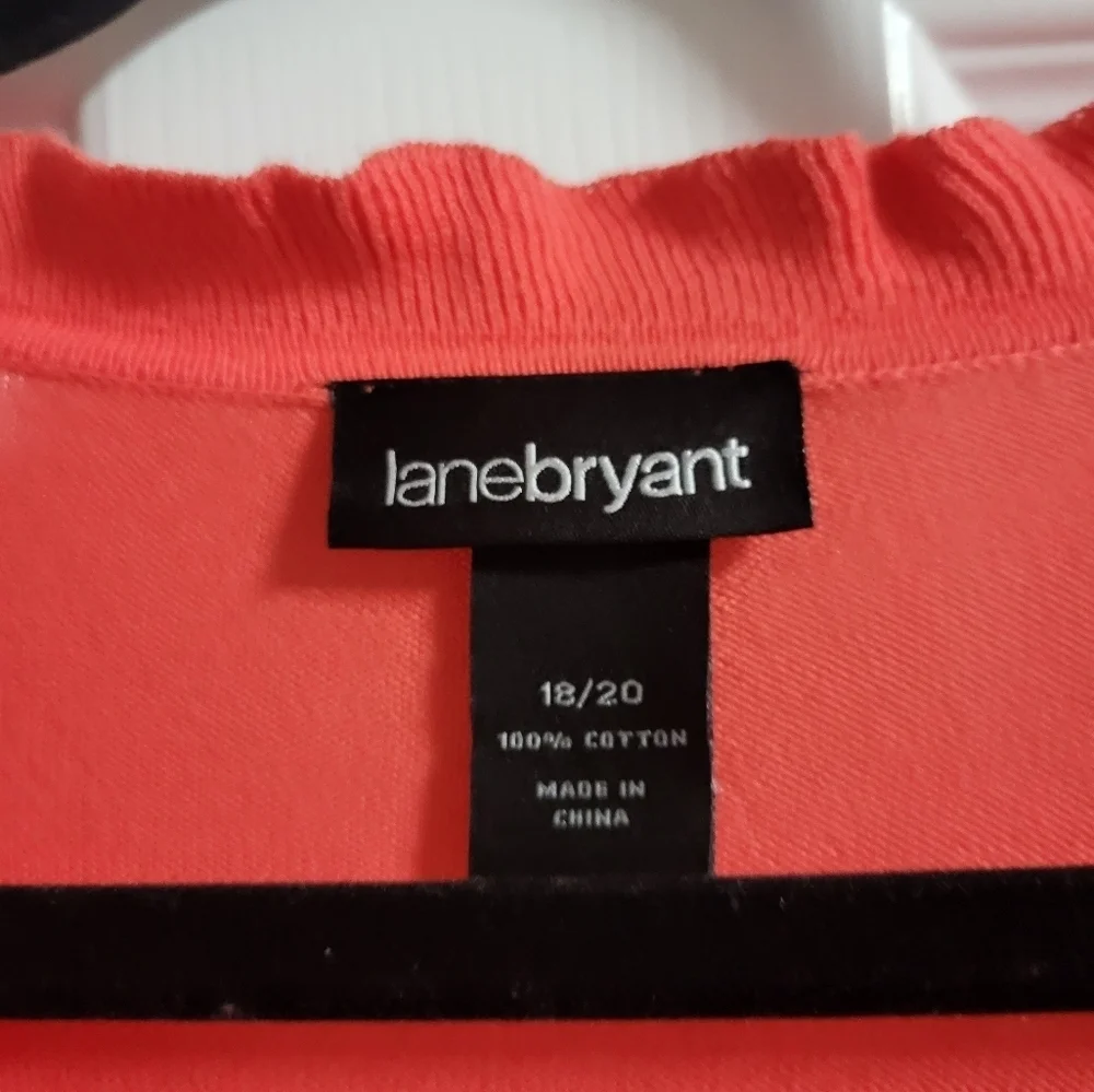 Lane Bryant - Tangerine Ruffle Button Up Cardigan- Size 18/20